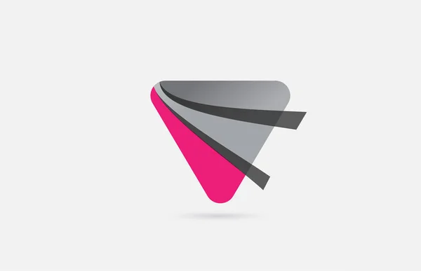 Roze Grijze Alfabet Letter Logo Pictogram Voor Corporate Creatief Ontwerp — Stockvector