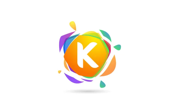 Gekleurde Alfabet Letter Logo Pictogram Creatief Template Ontwerp Met Gebroken — Stockvector