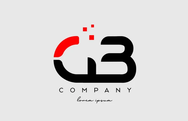 Preto Vermelho Alfabeto Letra Logotipo Ícone Combinação Design Para Empresa —  Vetores de Stock