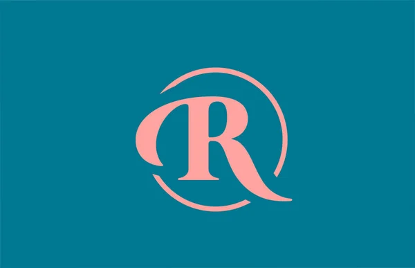 Alfabeto Letra Logotipo Ícone Cores Pastel Design Círculo Elegante Criativo —  Vetores de Stock