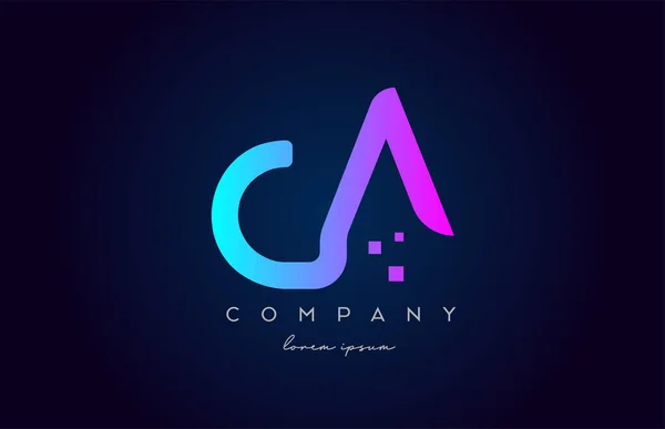 Cac 字母图标组合 粉红蓝色的公司和商业创意设计 — 图库矢量图片