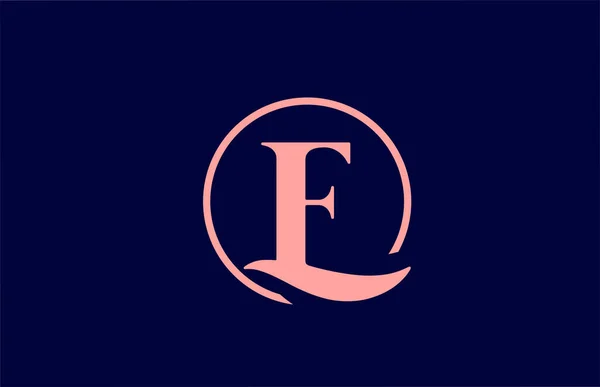 Icono Del Logotipo Letra Del Alfabeto Colores Rosa Azul Diseño — Vector de stock