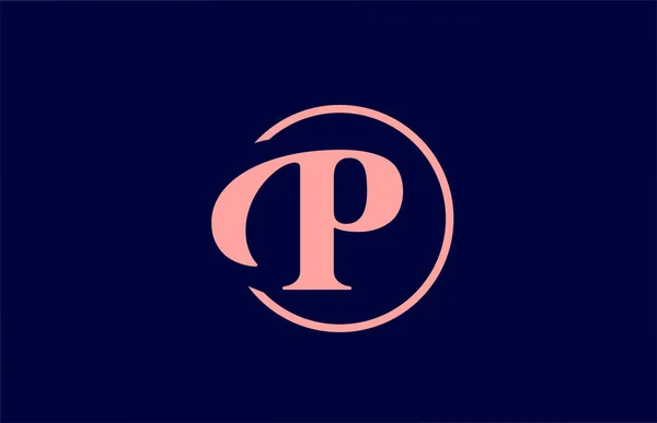 Alfabeto Lettera Icona Logo Rosa Blu Colori Design Elegante Del — Vettoriale Stock