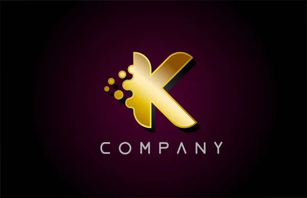 Ouro Ícone Logotipo Letra Dourada Design Alfabeto Criativo Para Negócios —  Vetores de Stock