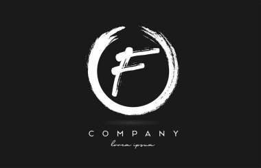 siyah ve beyaz alfabe harfi simgesi. Şirket ve şirket için dairesel vintage grunge tasarımı