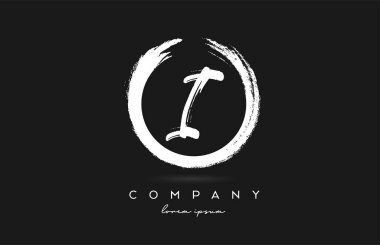 siyah ve beyaz alfabe harfleri simgesi. Şirket ve şirket için dairesel vintage grunge tasarımı