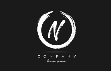 siyah ve beyaz alfabe harfi logo simgesi. Şirket ve şirket için dairesel vintage grunge tasarımı