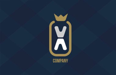 Şirket ve şirket için X King Crown alfabe harfi logosu. Mavi beyaz tasarım. Lüks bir marka için ikon olarak kullanılabilir. 