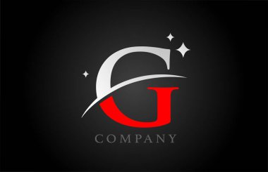 Şirket ve şirket için alfabe harfi logosu siyah ve beyaz renklerde. Yıldızlı yaratıcı tasarım. Logoti ya da damgalama için kullanılabilir.