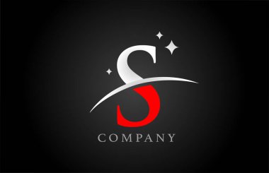 Şirket için S alfabesi harfi logosu ve şirket siyah ve beyaz renklerde. Yıldızlı yaratıcı tasarım. Logoti ya da damgalama için kullanılabilir.