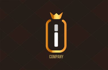 Şirketler ve şirketler için altın kral alfabe harf logosu yapıyorum. Altın lüks tasarım. Bir marka veya ürün için simge olarak kullanılabilir