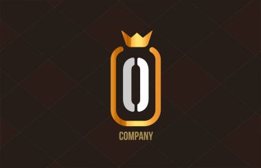 Şirket ve şirket için altın kral alfabe harfi logosu. Altın lüks tasarım. Bir marka veya ürün için simge olarak kullanılabilir