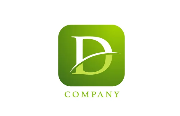 Αλφάβητο Λογότυπο Για Την Εταιρεία Και Την Εταιρική Πράσινο Χρώμα — Διανυσματικό Αρχείο