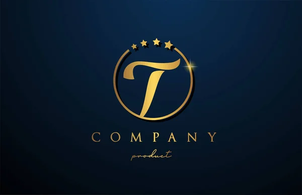 Logo Huruf Mewah Untuk Perusahaan Dan Perusahaan Dalam Warna Emas - Stok Vektor