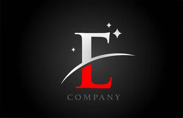Logo Alfabetu Dla Firmy Korporacji Kolorach Czarno Czerwonym Białym Kreatywny — Wektor stockowy