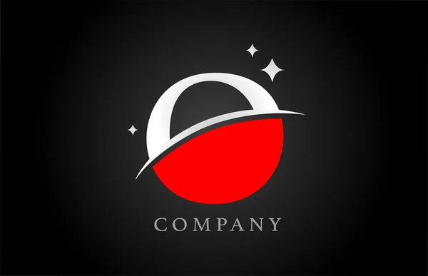Alfabe Harf Logosu Şirket Şirket Için Siyah Beyaz Renkli Yıldızlı — Stok Vektör