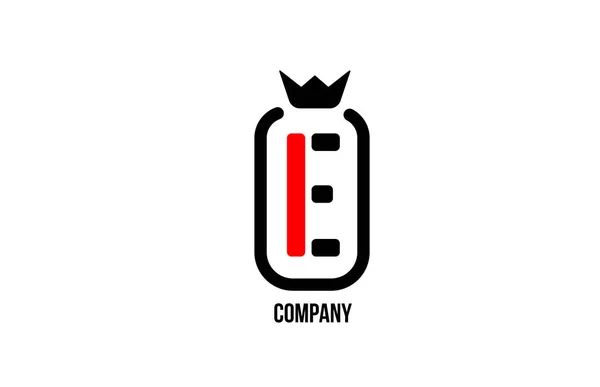 Černé Bílé Koruna Abeceda Písmeno Logo Pro Společnost Korporátní Luxusní — Stockový vektor
