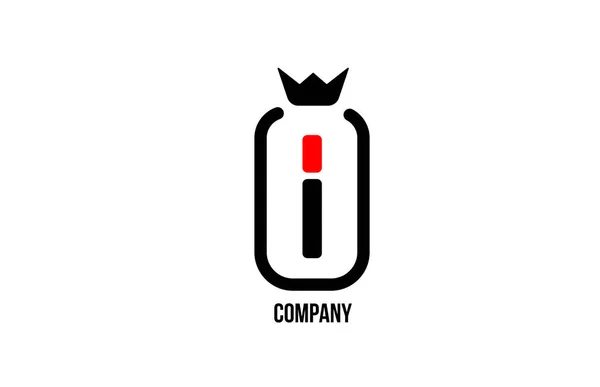 Černá Bílá Koruna Abeceda Písmeno Logo Pro Společnost Korporaci Luxusní — Stockový vektor