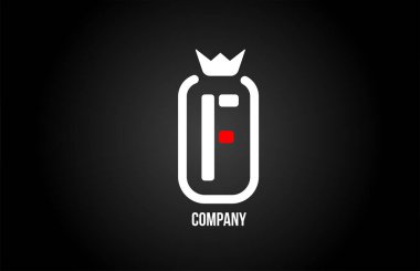 Şirket için F alfabesi harfi logosu ve şirket siyah ve beyaz renklerde. Kral tacıyla birlikte yaratıcı ikon tasarımı. Logoti ya da damgalama için kullanılabilir.