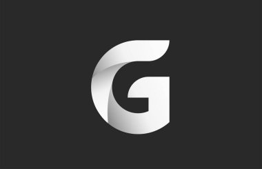 Markalaşma ve iş için G siyah ve beyaz alfabe harfi logosu. Harfler ve kurumsal kimlik tasarımı. Yaratıcı simge şablonu
