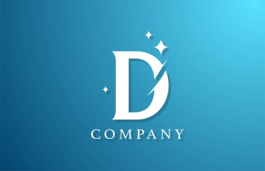 İş için D mavi gradyan alfabe harfi logosu. Harfler ve kurumsal kimlik için marka tasarımı. Yaratıcı simge şablonu