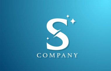 S mavi beyaz gradyan alfabe harf logosu iş için. Harfler ve kurumsal kimlik için marka tasarımı. Yaratıcı simge şablonu