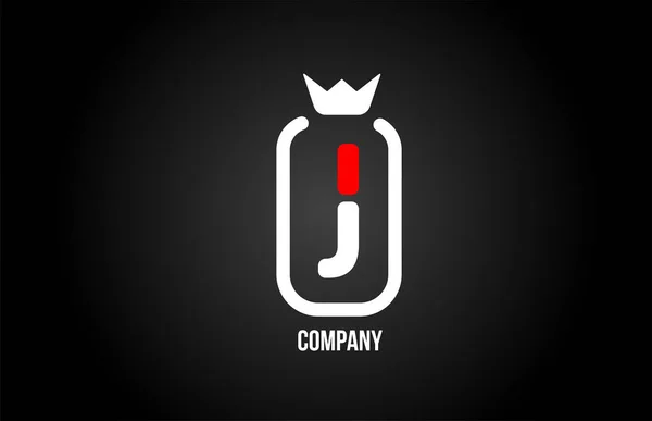 Abecední Písmeno Logo Pro Firmu Korporátní Černé Červené Bílé Barvě — Stockový vektor