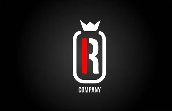 Logotipo Letra Alfabeto Para Empresa Corporativo Colores Negro Rojo Blanco — Archivo Imágenes Vectoriales