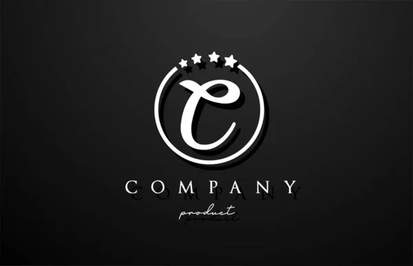 Logotipo Letra Alfabeto Para Empresa Corporativa Cor Preto Branco Design —  Vetores de Stock