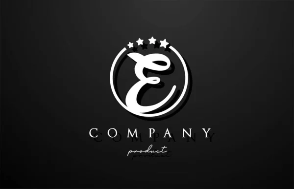 Logotipo Letra Alfabeto Para Empresa Corporativa Cor Preto Branco Design — Vetor de Stock