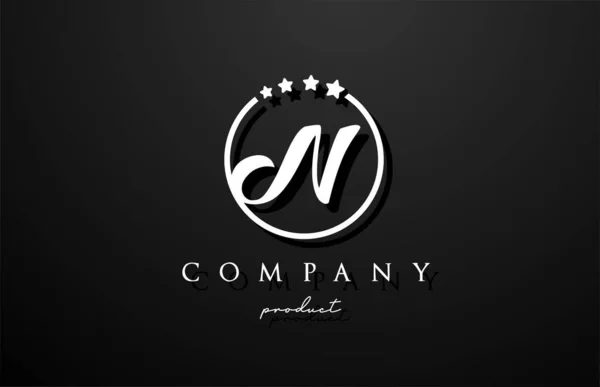 Logotipo Letra Alfabeto Para Empresa Corporativa Cor Preto Branco Design —  Vetores de Stock