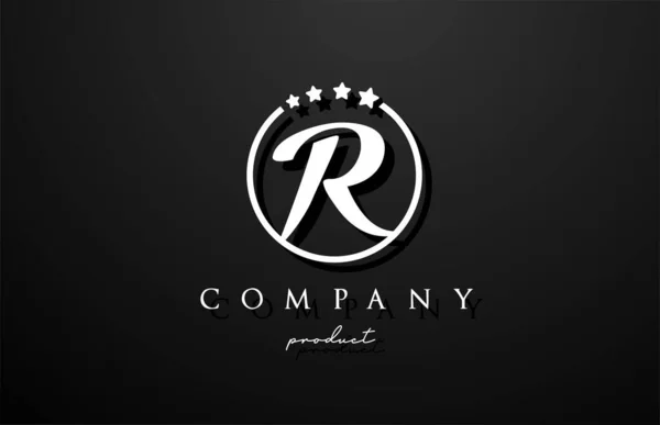 Logo Huruf Alfabet Untuk Perusahaan Dan Perusahaan Dalam Warna Hitam - Stok Vektor