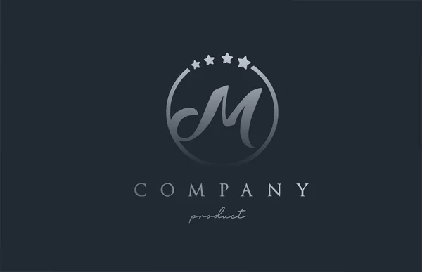 Azul Logotipo Letra Alfabeto Cinza Para Empresa Corporativa Design Com — Vetor de Stock