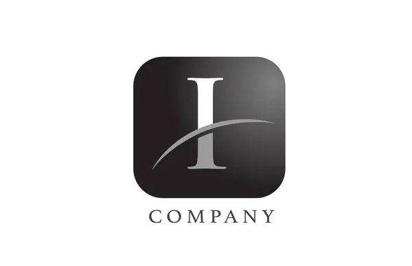 Чорно Білий Логотип Літери Компанії Корпорації Округлений Квадратний Дизайн Маком — стоковий вектор