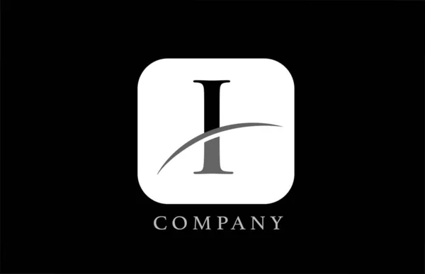 Noir Blanc Alphabet Lettre Logo Pour Entreprise Entreprise Design Carré — Image vectorielle
