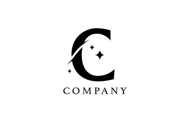 Proste Czarno Białe Logo Litery Alfabetu Dla Firmy Firmy Kreatywny — Wektor stockowy
