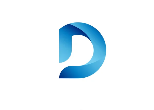 Creatief Blauw Gradiënt Alfabet Letter Logo Voor Branding Business Ontwerp — Stockvector