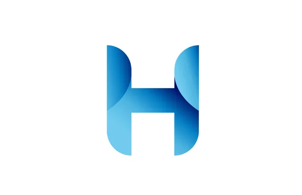 Creativo Azul Gradiente Alfabeto Letra Logotipo Para Marca Negocio Diseño — Vector de stock