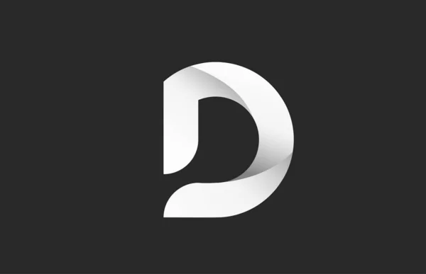Czarno Białe Gradientowe Logo Liter Alfabetu Dla Brandingu Biznesu Projekt — Wektor stockowy