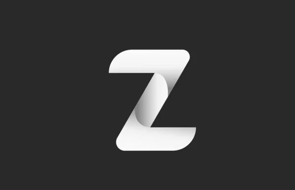 Z黑色和白色梯度字母标识用于品牌和业务 字母和企业身份设计 创意图标模板 — 图库矢量图片