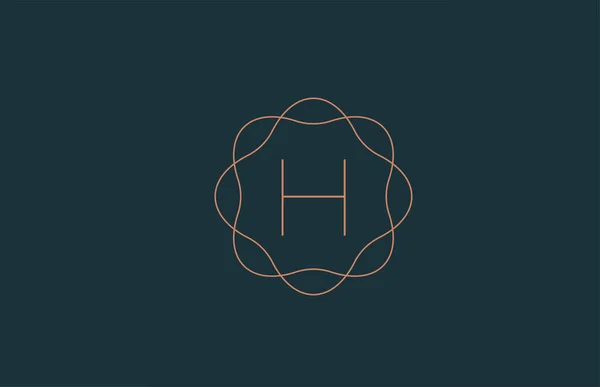 Şirketin Ince Çizgileri Için Çiçekli Alfabe Harfi Logosu Harfler Kimlik — Stok Vektör