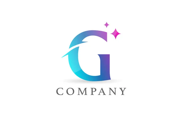 Logotipo Letra Alfabeto Gradiente Rosa Azul Para Negócios Empresa Letras —  Vetores de Stock