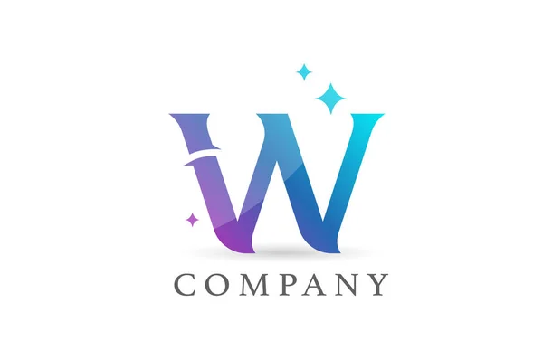 Blue Pink Gradient Abeceda Písmeno Logo Pro Podnikání Společnost Kreativní — Stockový vektor