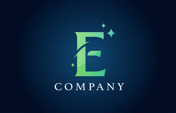 Azul Verde Gradiente Alfabeto Letra Logotipo Para Negócio Identidade Corporativa —  Vetores de Stock