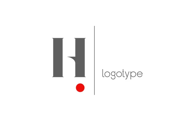 Red White Grey Unique Alphabet Letter Logo Business Creative Corporate — Stock Vector