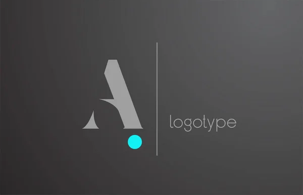 Szare Logo Alfabetu Dla Biznesu Unikalna Tożsamość Korporacyjna Liternictwo Projekt — Wektor stockowy