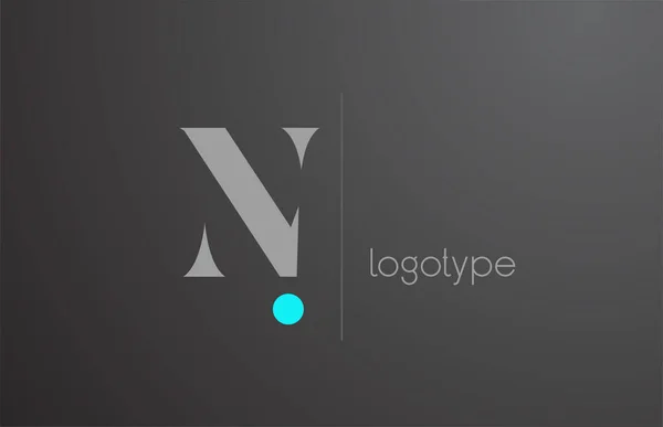 Logotipo Letra Alfabeto Gris Para Las Empresas Identidad Corporativa Única — Vector de stock