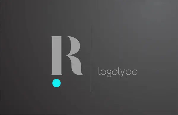 Logotipo Letra Alfabeto Gris Para Las Empresas Identidad Corporativa Única — Vector de stock