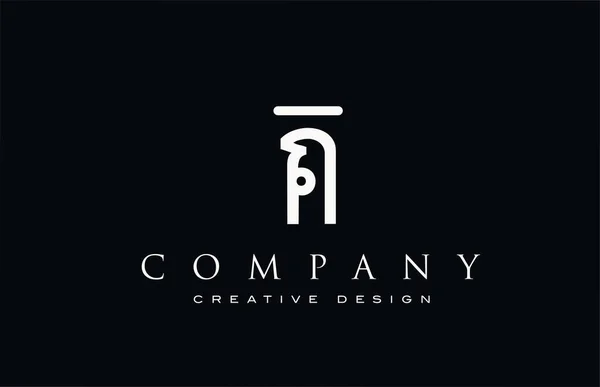 Піктограма Логотипу Літери Алфавіту Чорно Білий Дизайн Написання Фірмового Стилю — стоковий вектор