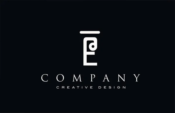 Lettre Alphabet Icône Logo Design Noir Blanc Pour Lettrage Identité — Image vectorielle